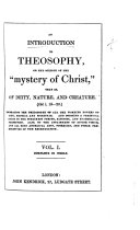 An Introduction to Theosophy, or the Science of the “Mystery of Christ,” etc
