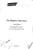 Miscellaneous Scientific Papers of the Allegheny Observatory