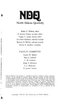 The North Dakota Quarterly