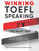 WINNING TOEFL Speaking   The Right Way Book PDF