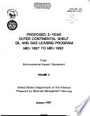 Proposed 5 year Outer Continental Shelf Oil and Gas Leasing Program Mid 1987 to Mid 1992  Appendix