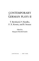 Contemporary German Plays I: Rolf Hochhuth, Heinar ...