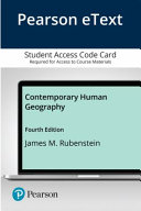 Pearson Etext Contemporary Human Geography Access Card