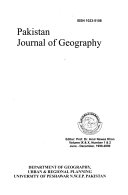 Pakistan Journal of Geography