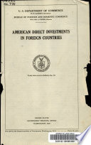 American direct investments in foreign countries