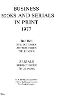 Business Books and Serials in Print