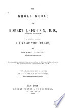 The Whole Works of Robert Leighton  Archbishop of Glasgow Book
