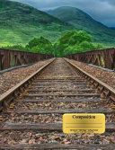 Railroad Tracks Train Bridge Locomotive Composition Notebook, Narrow Ruled