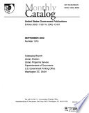 Monthly Catalog of United States Government Publications