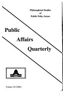 Public Affairs Quarterly Book PDF