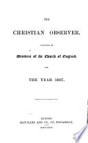 The Christian observer  afterw   The Christian observer and advocate Book