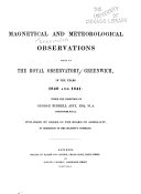 Observations Made in Astronomy, Magnetism and Meteorology