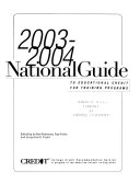 The National Guide To Educational Credit For Training Programs 2003