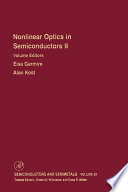 Nonlinear Optics in Semiconductors II Book PDF