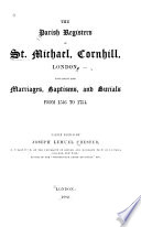 The Parish Registers of St. Michael, Cornhill, London