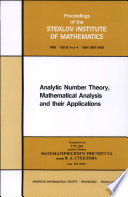 Analytic Number Theory  Mathematical Analysis and Their Applications Book