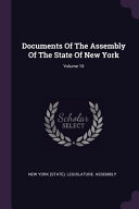 Documents of the Assembly of the State of New York;