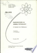 Radioisotopes in Animal Physiology