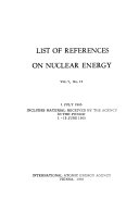 List of References on Nuclear Energy