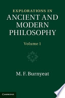 Explorations in Ancient and Modern Philosophy 