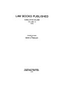 Law Books Published