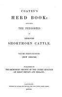 Herdbook Containing the Pedigree of Improved Short-horn Cattle