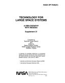 Technology for Large Space Systems  A Bibliography with Indexes  supplement 19 