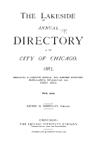 The Lakeside Annual Directory of the City of Chicago