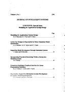 Journal of Intelligent Systems