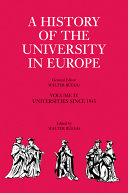 A History of the University in Europe  Volume 4  Universities since 1945