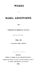 Works of Maria Edgeworth  Early lessons  1825