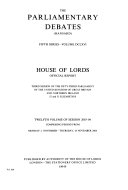 The Parliamentary Debates  Hansard  