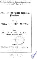 Tracts for the times respecting ritualism
