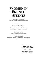 Women in French Studies Book
