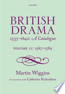 British Drama 1533 1642  A Catalogue
