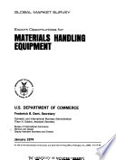Export Opportunities for Materials Handling Equipment