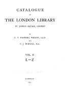 Catalogue of the London Library, St. James Square, London