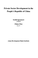 Private Sector Development in the People's Republic of China