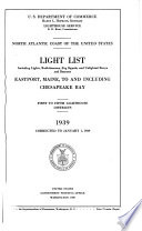 Light List  Atlantic Coast of the United States  Northern Part Book