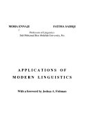 Applications of Modern Linguistics