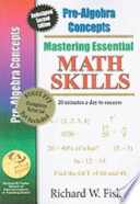 Mastering Essential Math Skills Pre-algebra Concepts With Companion Dvd