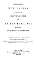 Ollendorff's New Method of Learning to Read, Write, and Speak the Italian Language