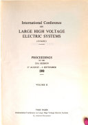 Proceedings   International Conference on Large High Voltage Electric Systems  CIGRE  