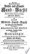 Neues genealogisches Reichs- und Staats-Handbuch