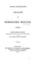 Samuel Hahnemann's Organon of Homoeopathic Medicine