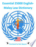 Essential 25000 English Malay Law Dictionary