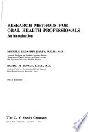 Research Methods for Oral Health Professionals