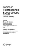 Topics in Fluorescence Spectroscopy  Glucose sensing
