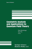 Read Pdf Geometric Analysis and Applications to Quantum Field Theory