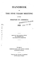 Minutes of the Five Years Meeting of the Friends in America ...